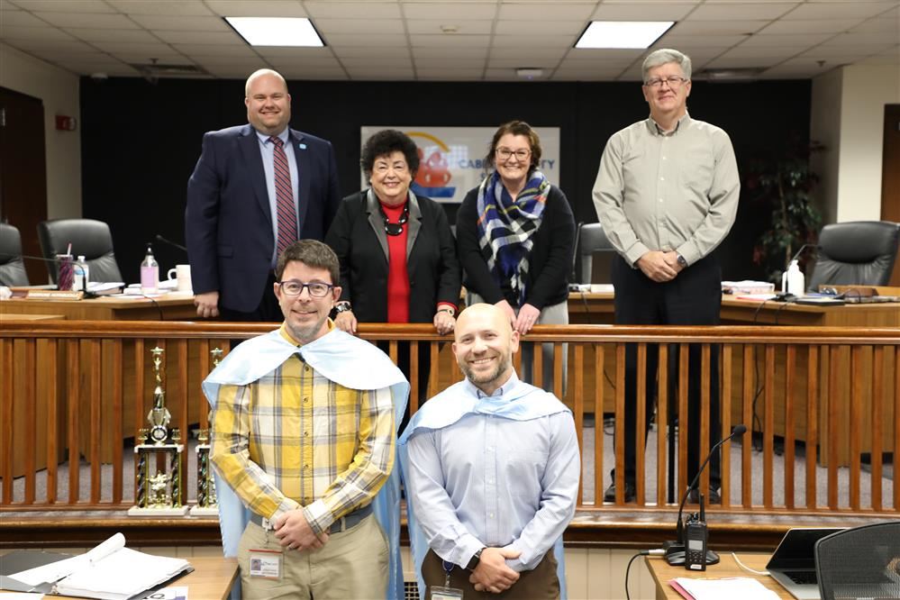  Mr. Riner & Mr. Jefferson picture with the board members